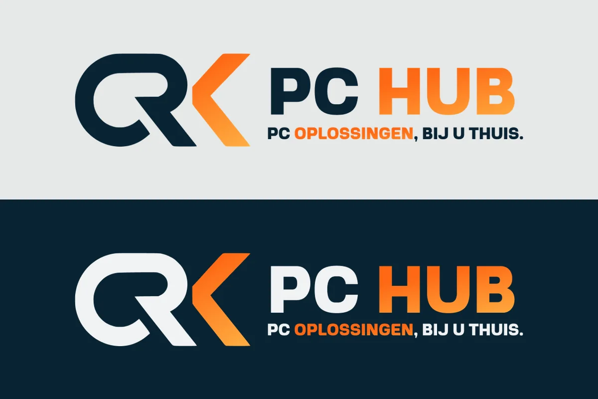 The logo, light and dark