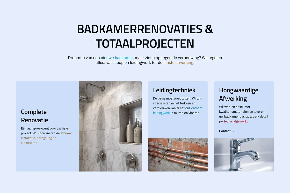 The site, on desktop