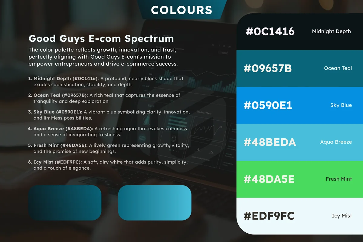 The colour palette
