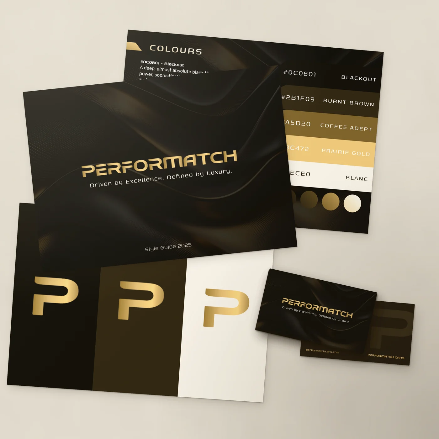 The style guide and business cards