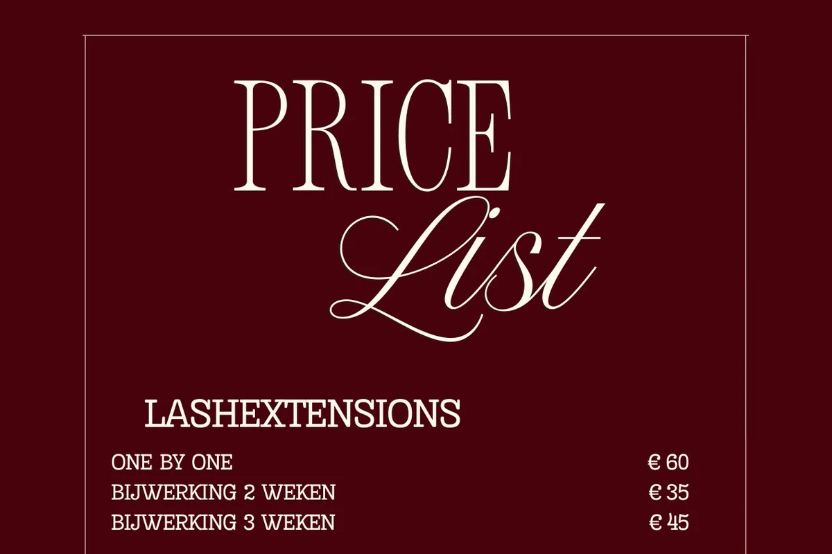 The price list